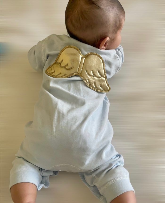 Angel βρεφικό βαμβακερό φορμάκι 2413 Γαλάζιο - Image 7