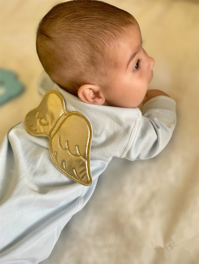 Angel βρεφικό βαμβακερό φορμάκι 2413 Γαλάζιο - Image 6