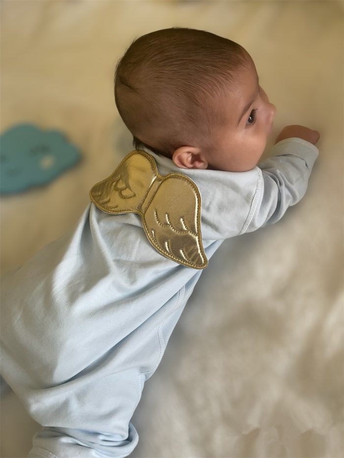 Angel βρεφικό βαμβακερό φορμάκι 2413 Γαλάζιο - Image 9