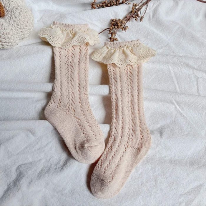 Δαντελένιες παιδικές κάλτσες 8425 - Image 5