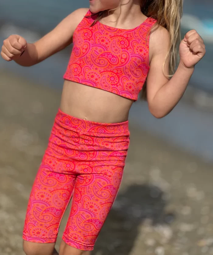 Sporty Crop Top Κοραλλί  5804 - Image 1