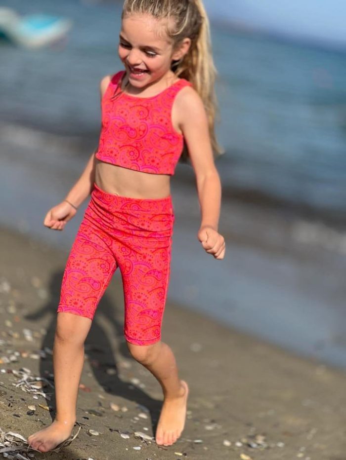 Sporty Crop Top Κοραλλί  5804 - Image 5