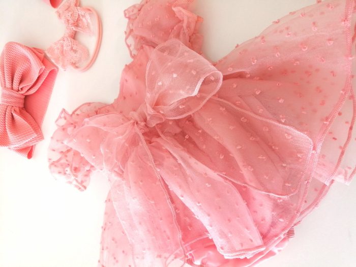 Baby Romper pink/peach 2990 - Image 4