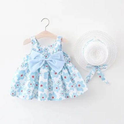 Floral Dress Light Blue 2988