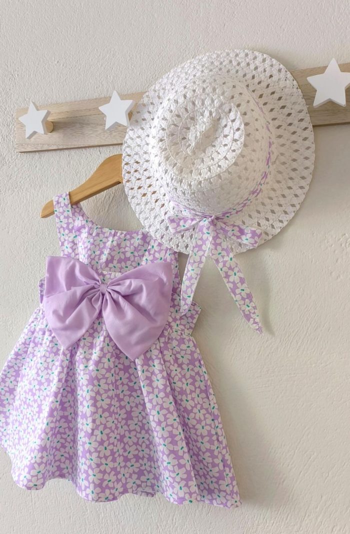 Baby Floral Dress Lilac 2984 - Image 1