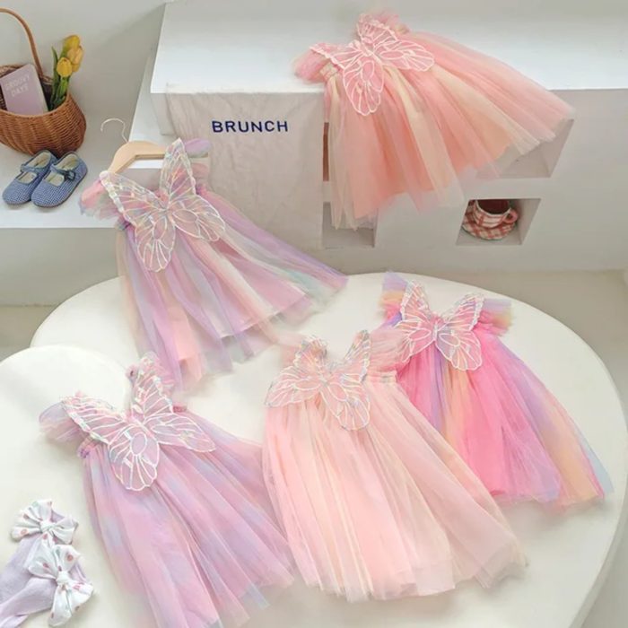 πολύχρωμο φόρεμα για κορίτσι minielephant Muliti Color 5 Fairy Dress 2894 - Image 4