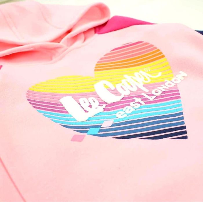 παιδικό φόρεμα lee cooper minielephant Lee Cooper Μπλουζοφόρεμα Heart Ροζ/Σομόν 3918 - Image 2