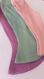 Casual παστέλ μονόχρωμο σετ 2602 - Image 3