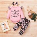 Army παραλλαγής σετάκι Daddy's or Mommy's Girl ροζ 2692 - Image 3