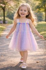 Stars Dress Light Blue 3974