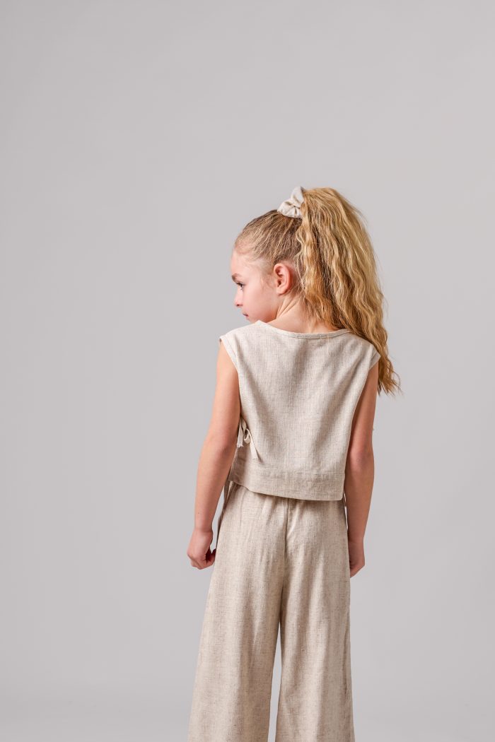 Linen Beige Pants 5823 - Image 1