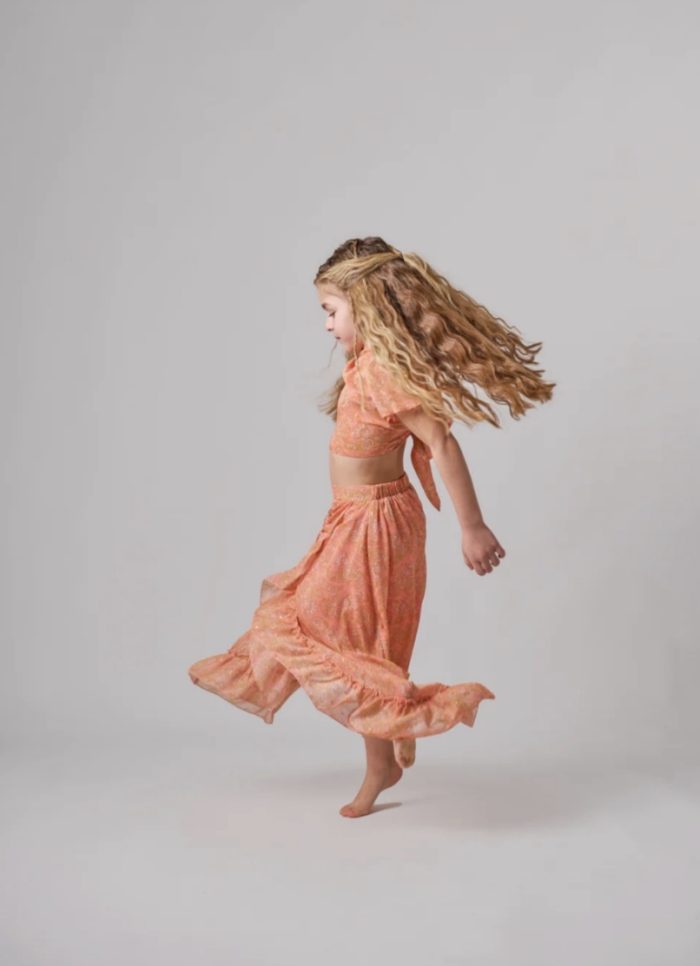 παιδικά ρούχα minielephant Lumina Wrap Skirt Peach 5831 - Image 3