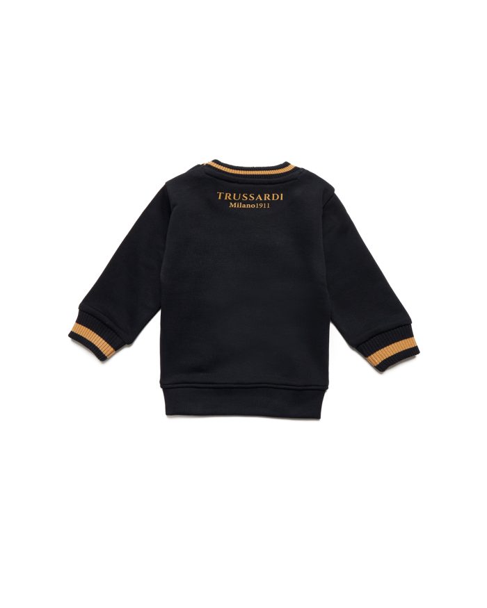 Trussardi βρεφικά ρούχα αγόρι Minielephant Trussardi Sweatshirt Maoka Blue Navy 6887 - Image 3