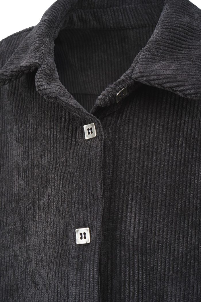 Corduroy Overshirt Grey 5847 - Image 6