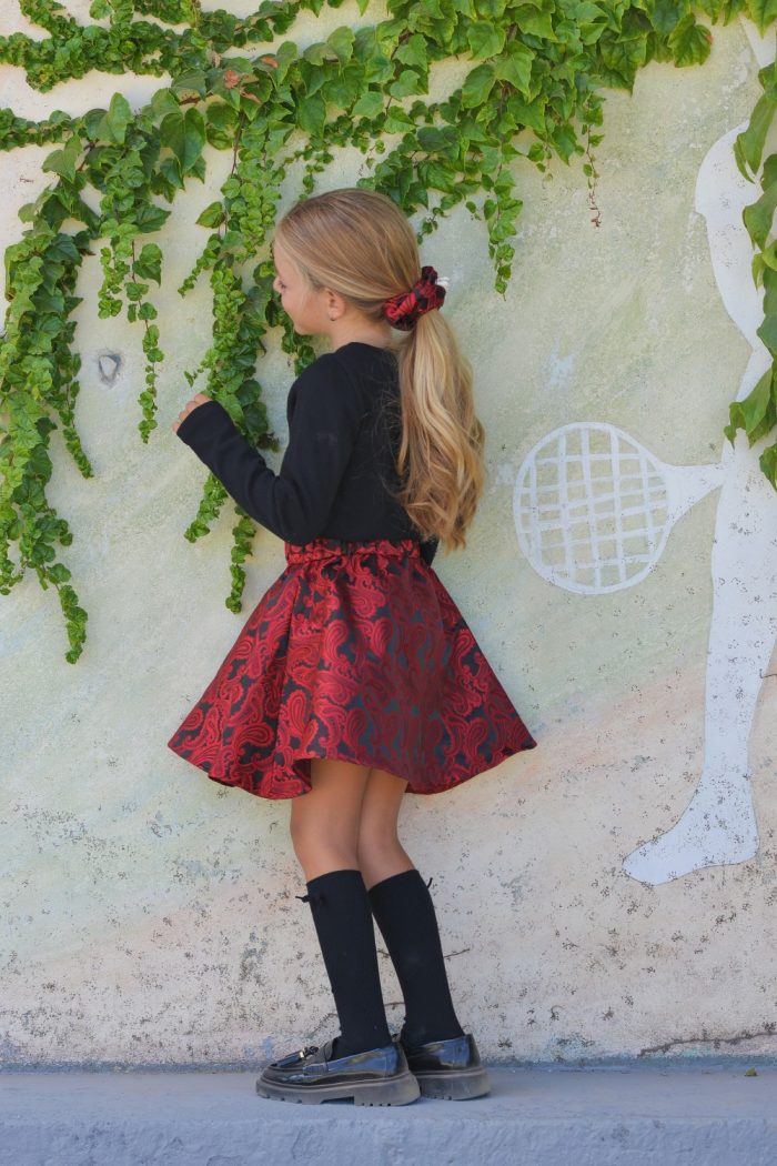 Black Ribbed Crop Top 5841 - Image 2