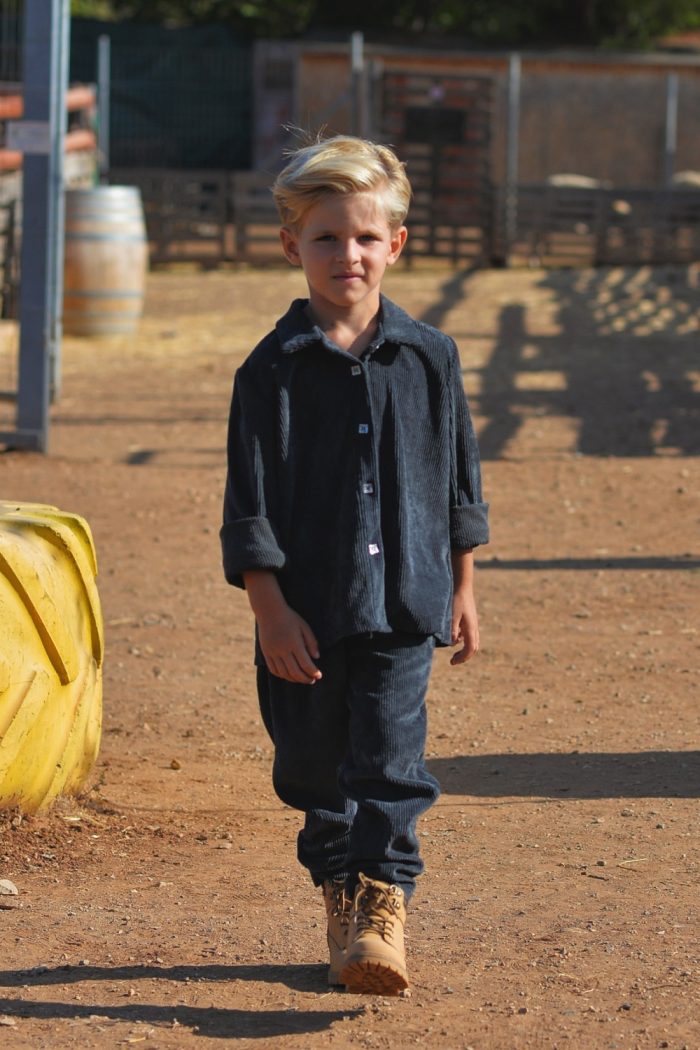 Corduroy Overshirt Grey 5847 - Image 1