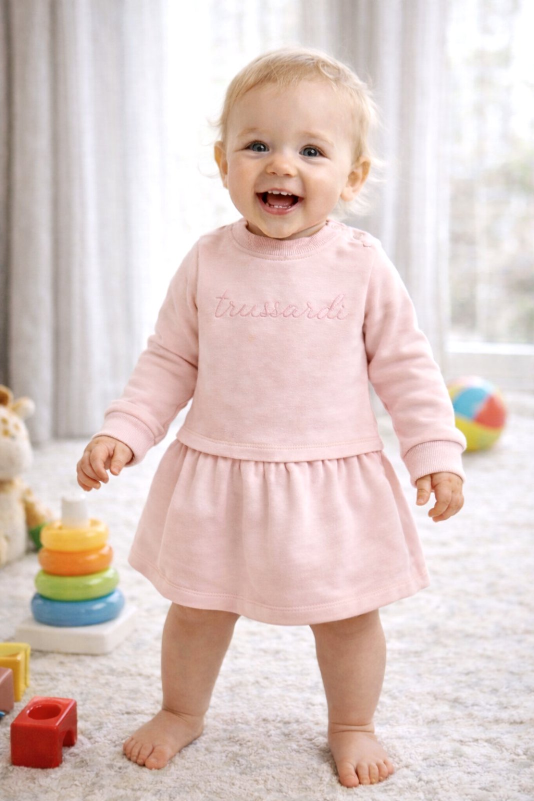βρεφικό φόρεμα Trussardi Minielephant Trussardi Baby Fleece Vanom 1279 - Image 1