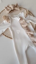 Baby Ruflle Jumpsuit White 2131 - Image 4