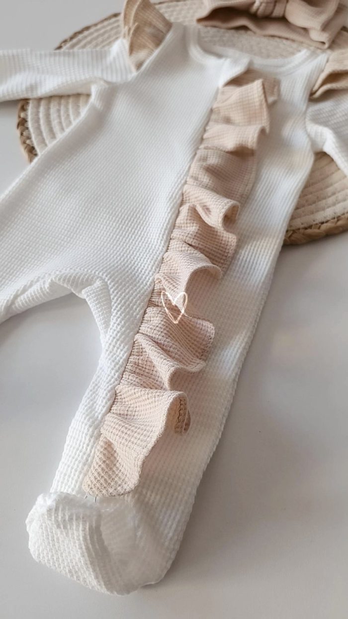 Baby Ruflle Jumpsuit White 2131 - Image 2