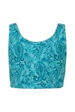 Sporty Crop Top Μπλε 5803 - Image 4