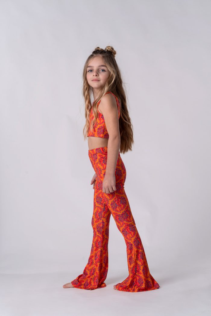 Sporty Crop Top Orange 5850 - Image 5