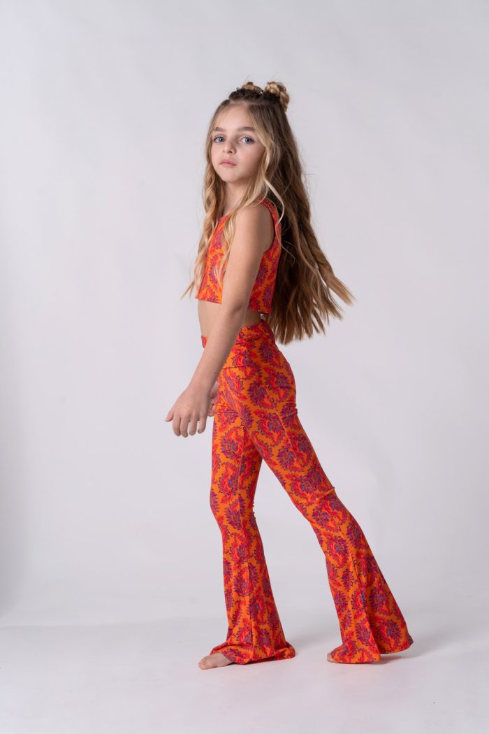 Sporty Crop Top Orange 5850 - Image 3