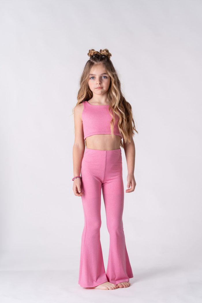 Sporty Crop Top Sparkle Pink  5856 - Image 6
