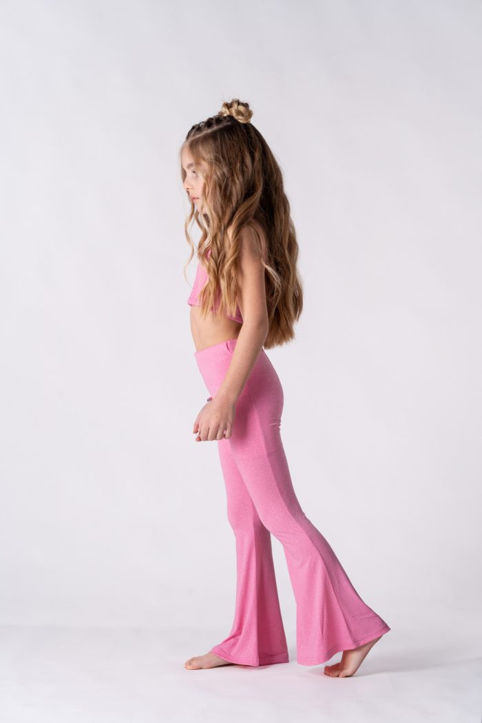 Sporty Crop Top Sparkle Pink  5856 - Image 4