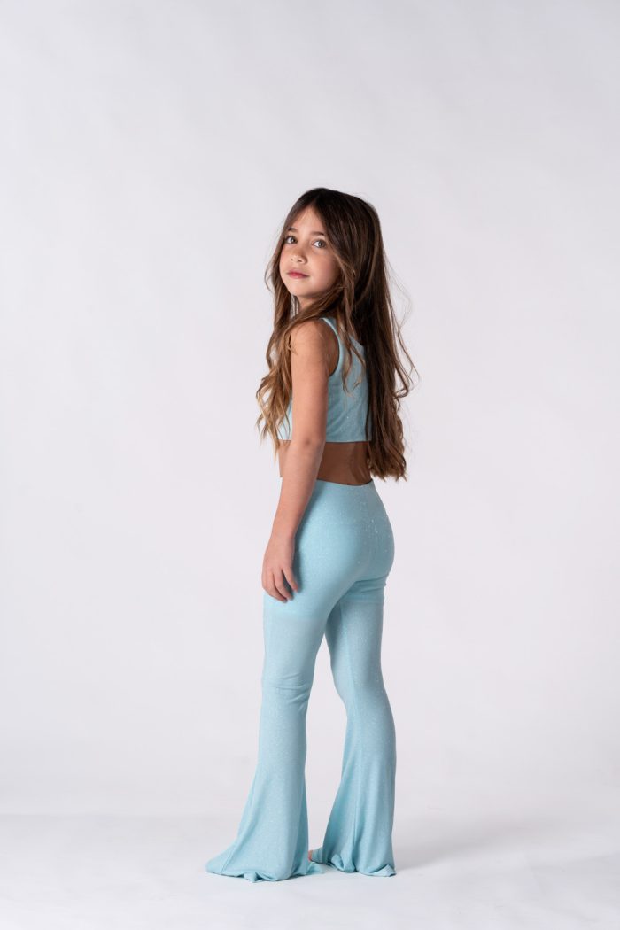 Sporty Crop Top Sparkle light blue  5858 - Image 12