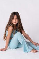 Sporty Crop Top Sparkle light blue  5858 - Image 6