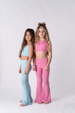 Sporty Crop Top Sparkle light blue  5858 - Image 5