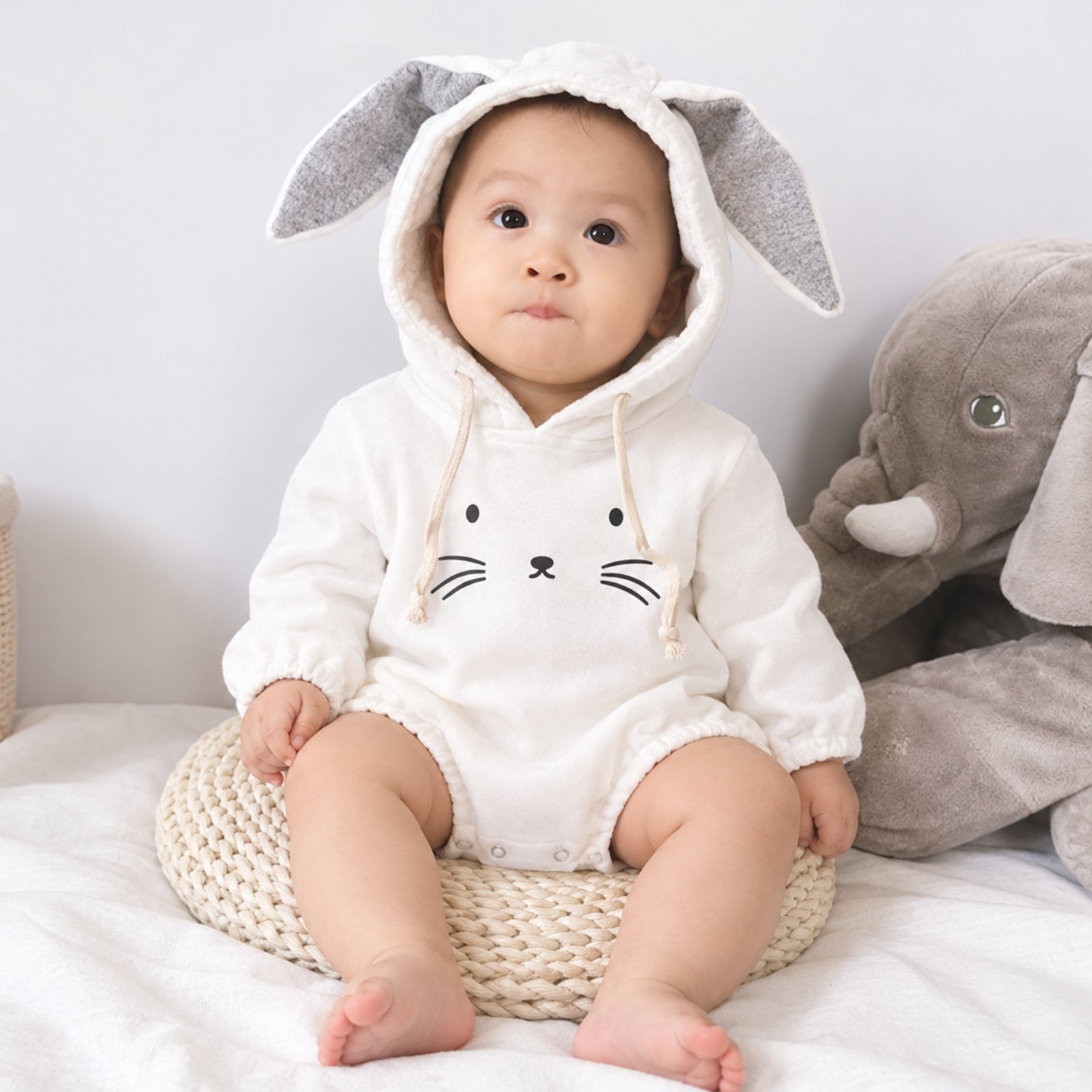Rabbit Romper White 2808