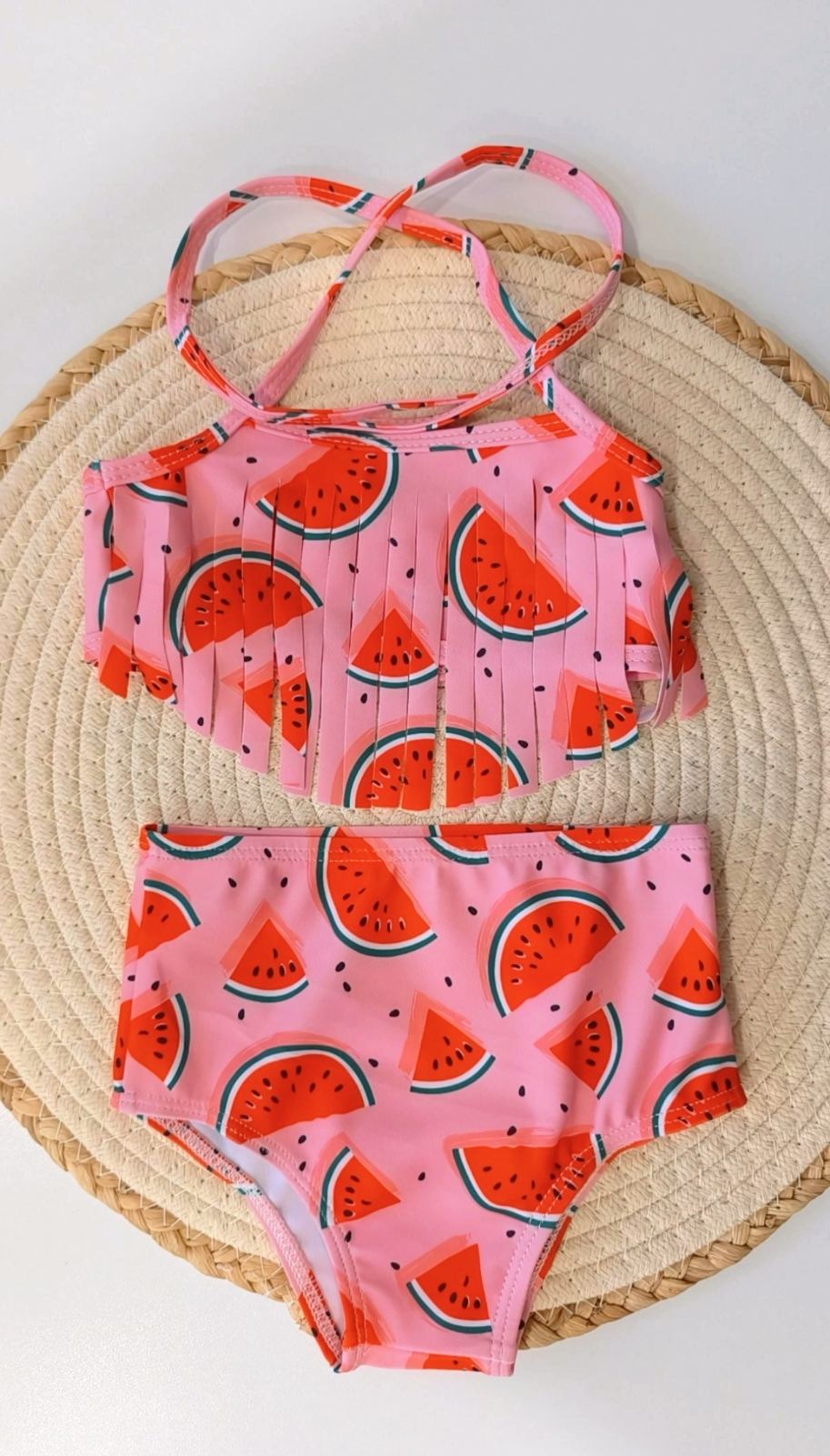 βρεφικό μαγιό ροζ με καρπουζάκια Minielephant Watermelons Pink 4120 - Image 1