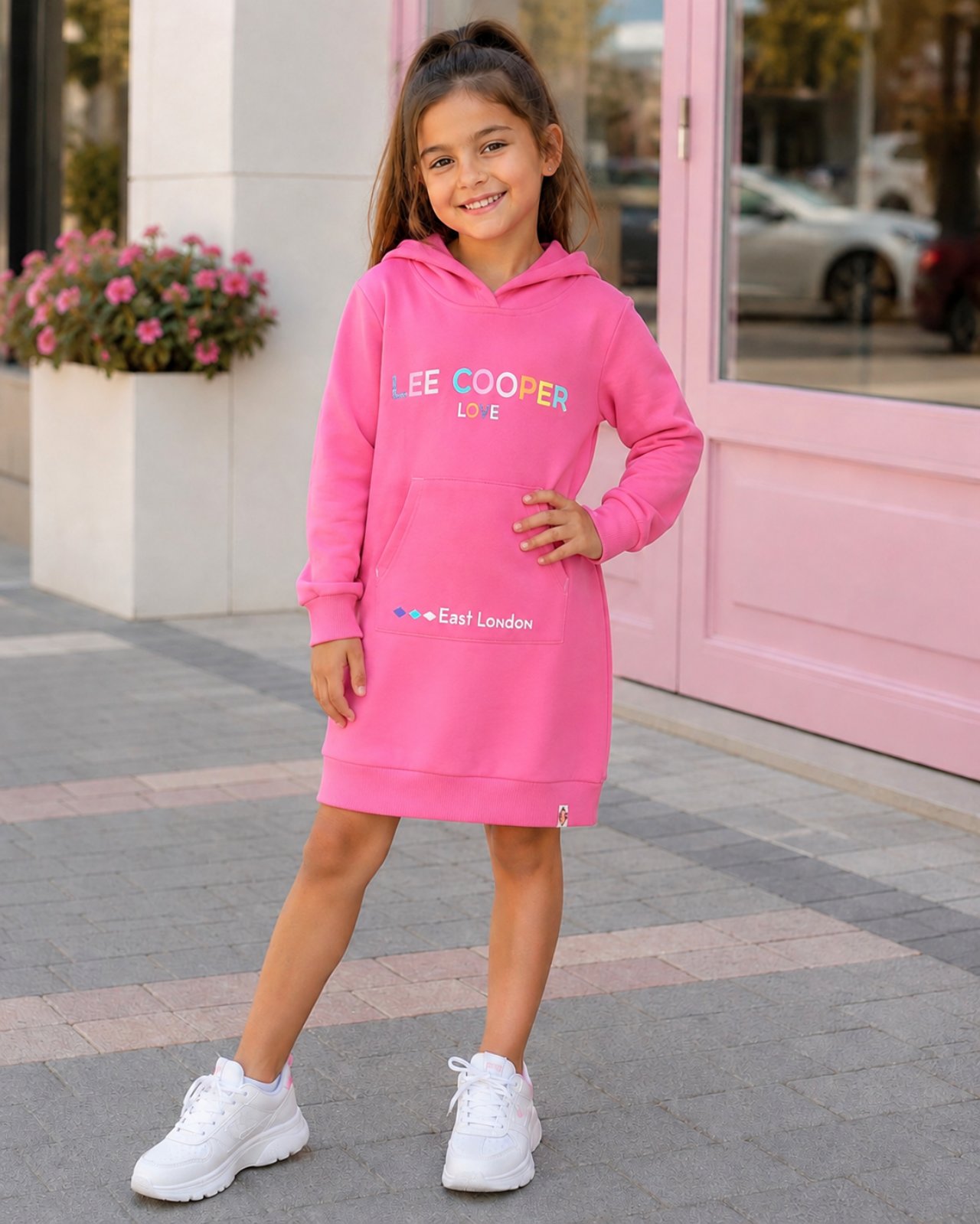ροζ φόρεμα αθλητικό Lee Cooper Minielephant Lee Cooper Μπλουζοφόρεμα Ροζ 3917 - Image 1