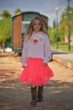 Tulle Skirt Coral 5912 - Image 2