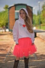 Tulle Skirt Coral 5912 - Image 5